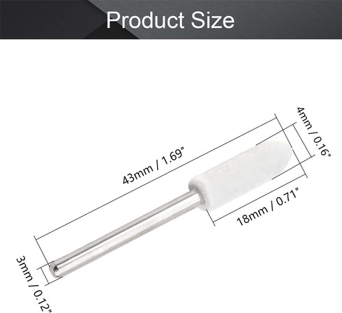 Utoolmart 4mm Wool Felt Mounted Points Conical Polishing Bits Burrs Buffing Wheels Grinding Head with 1/8" Shank 12 Pcs...